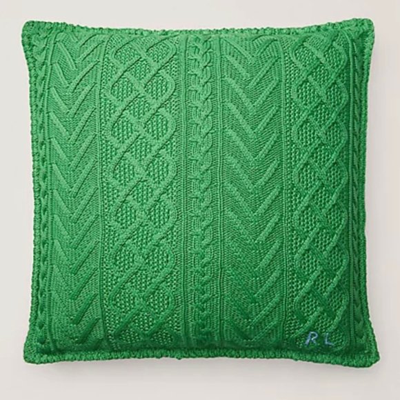Ralph Lauren Highland Throw Pillow True Bottle Green